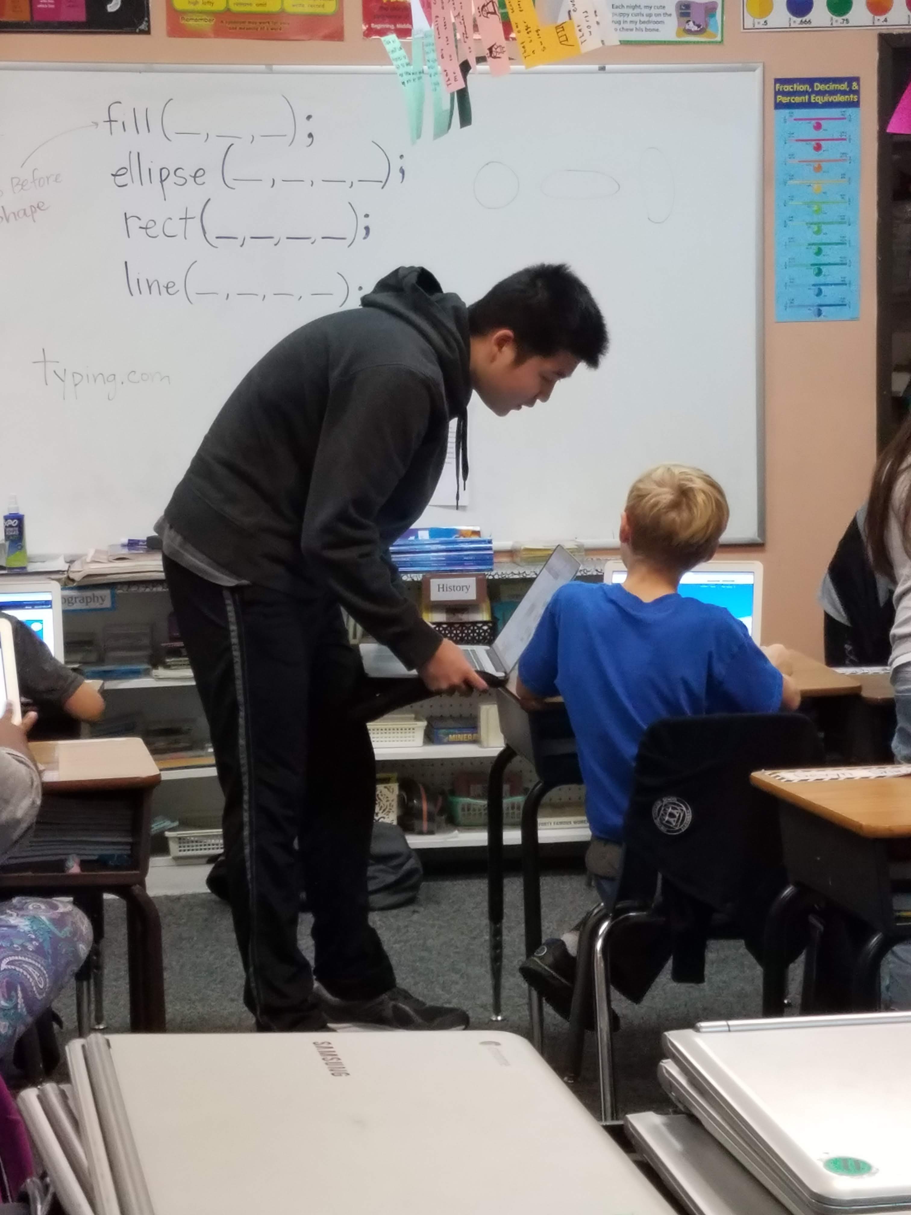 Third Graders Learning to Code