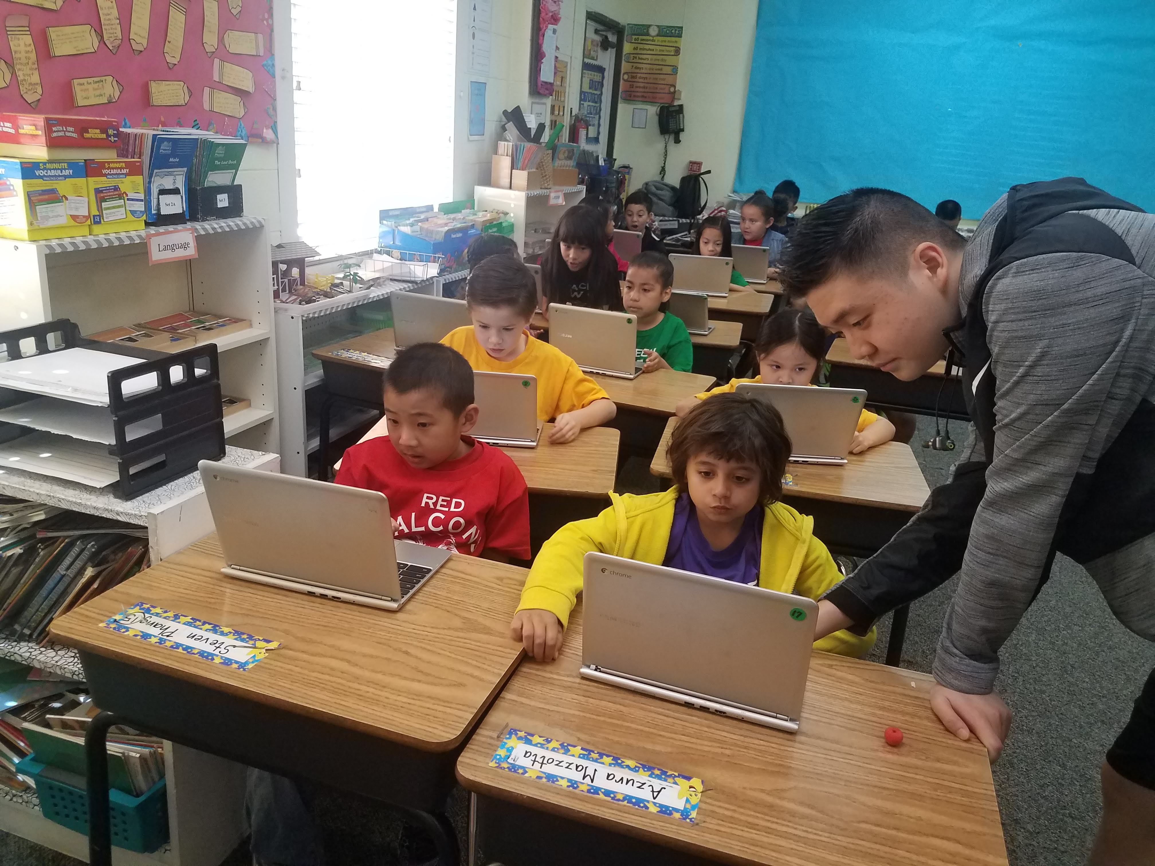 Technology Class for 1st and 2nd Graders