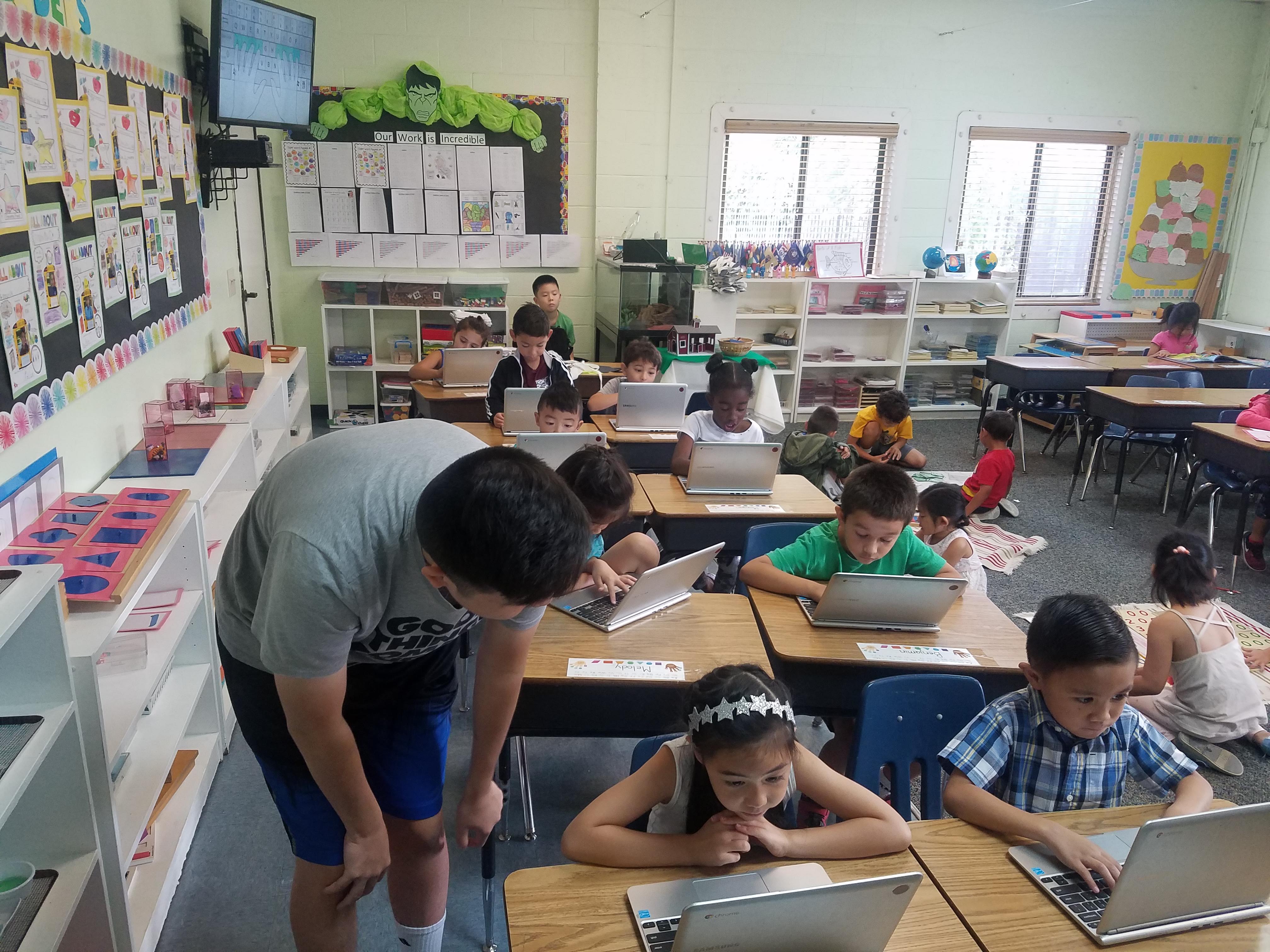 Technology Class for 1st Graders